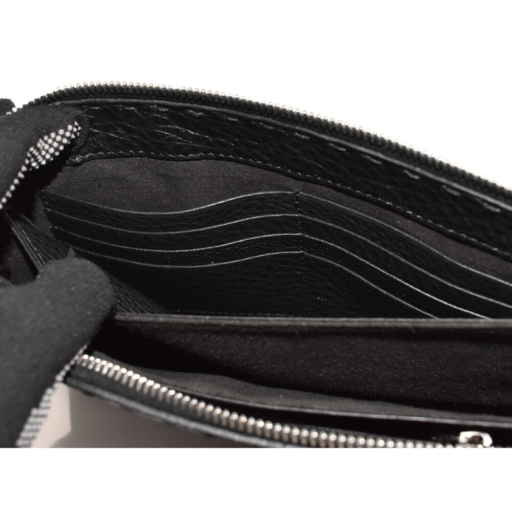 Fendi Leather Bugs Black Clutch Shoulder Bag Selleria - Picture 7 of 7